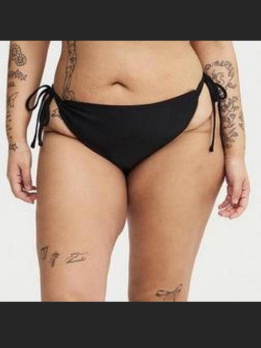torrid Black Tie-Side Bikini Bottom